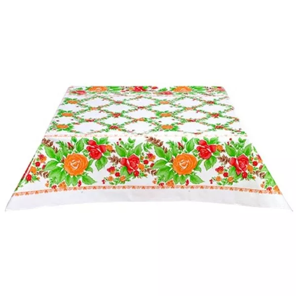 English Roses Orange Oilcloth Tablecloths