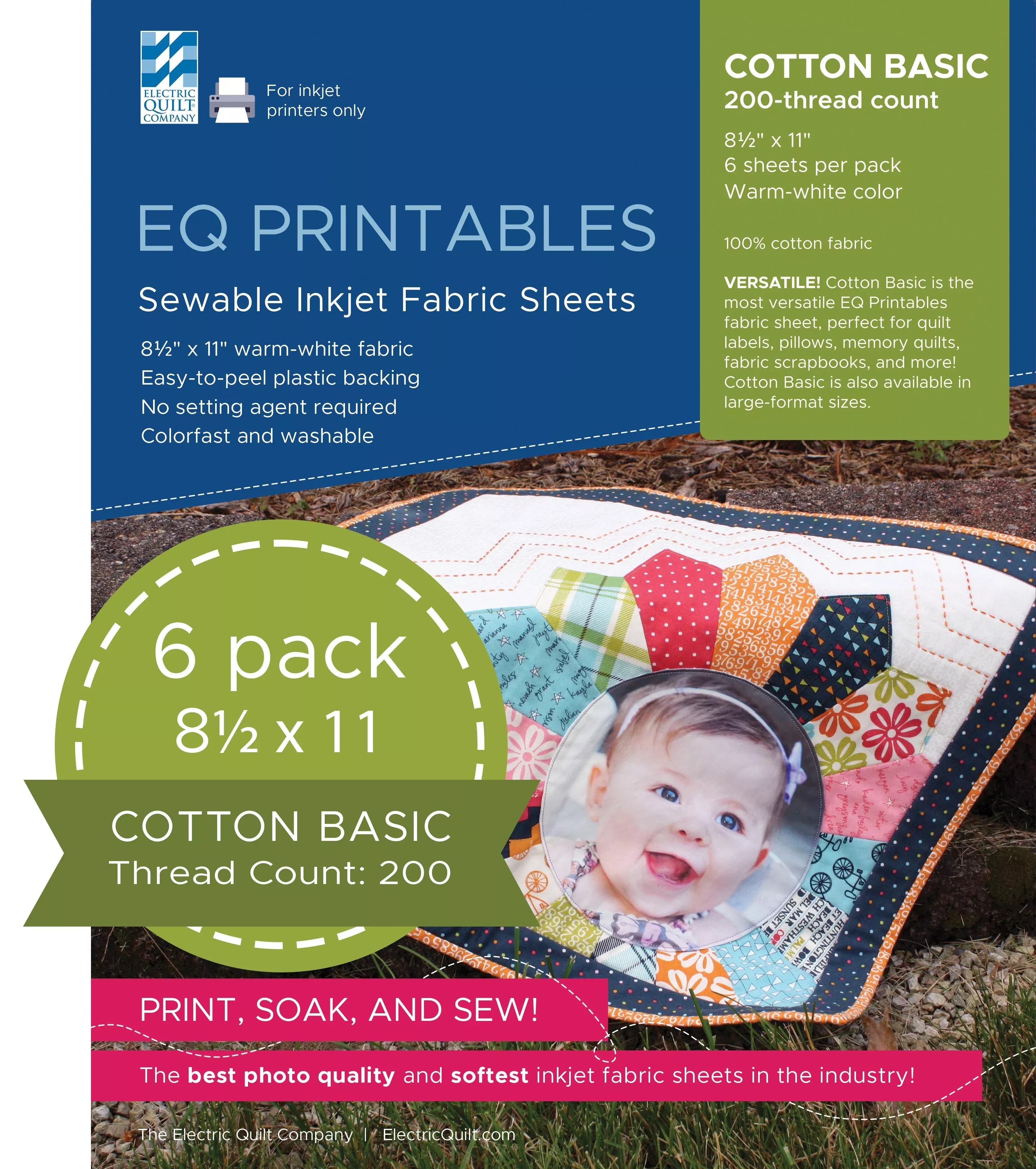 EQ Printables Inkjet Fabric Sheets