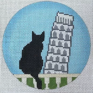 EyeCandy Needleart – Pisa Cat Travel Round