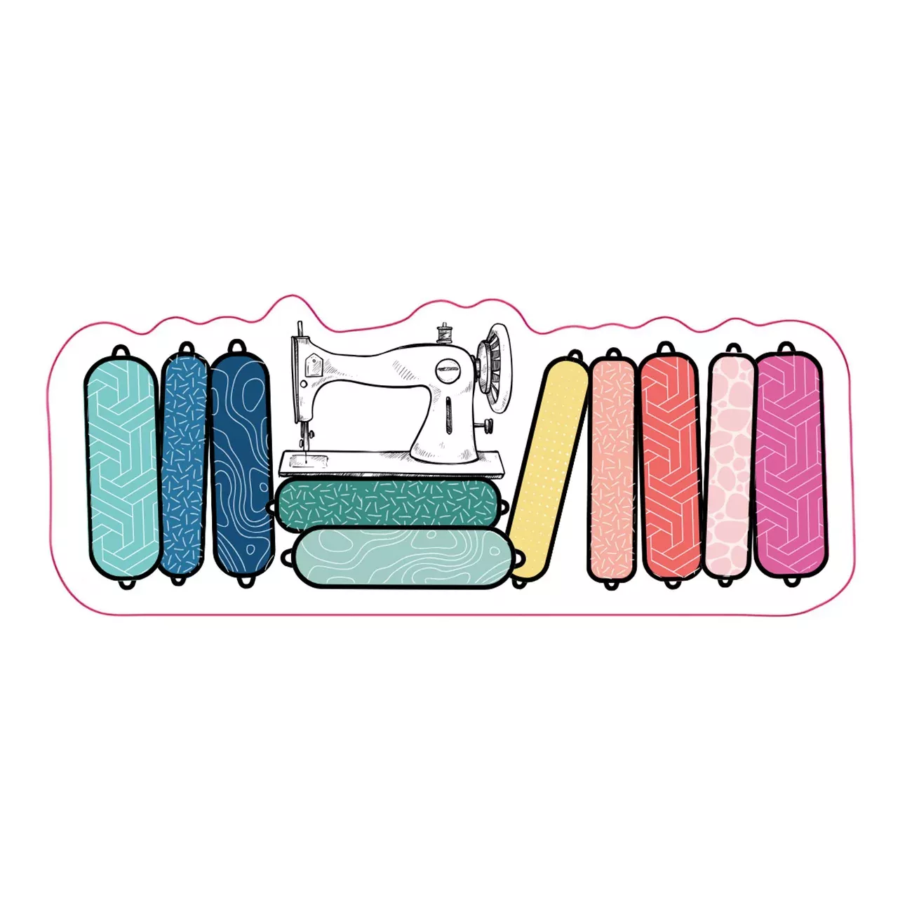 Fabric Bolts Sticker 6pk