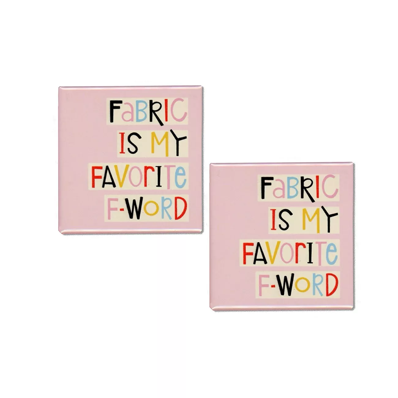 Fabric F-Word Magnet 2pk