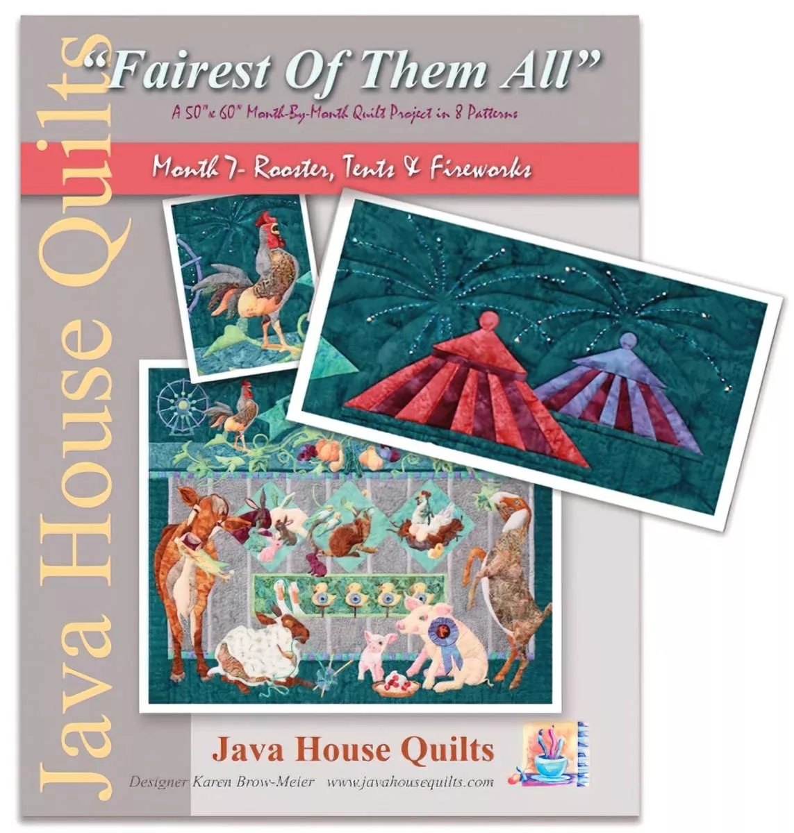 Fairest Of Them All Block of the Month – Month 7 Rooster, Tents & Fireworks