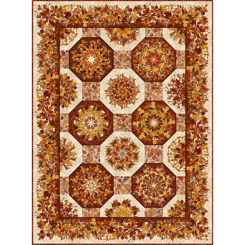 Falling Leaves Kaleidoscope Quilt Kit
