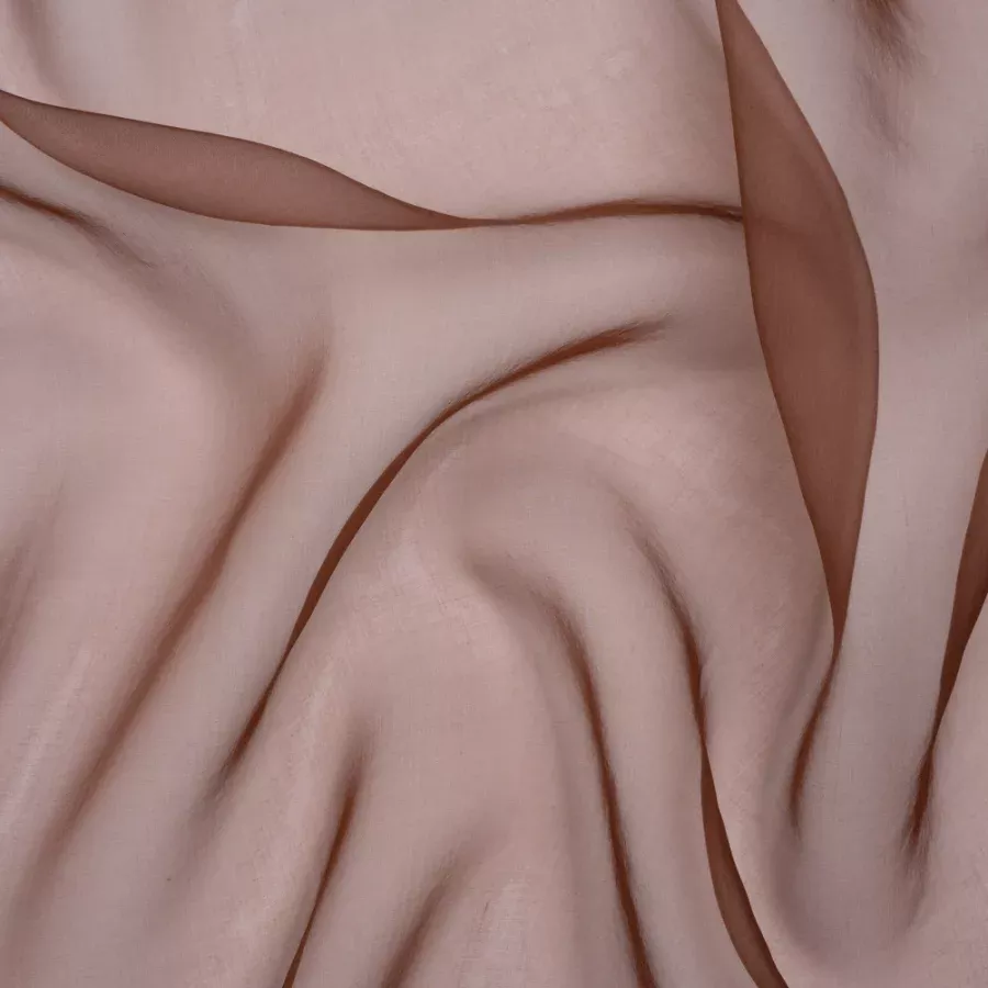 Famous Australian Designer Chocolate Lightweight Silk Organza Fabric