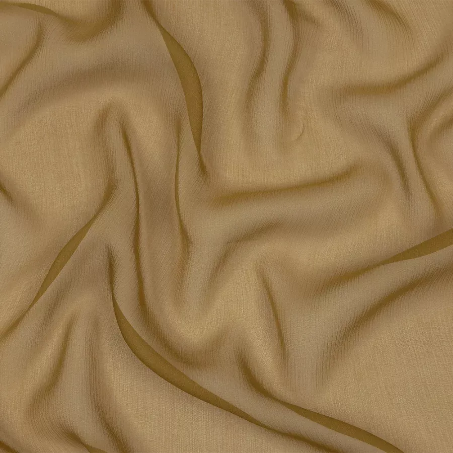 Famous Australian Designer Dijon Crinkled Silk Chiffon Fabric