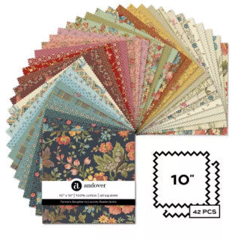 Farmer’s DaughterPrecut Fabric10 Inch SquaresMulti