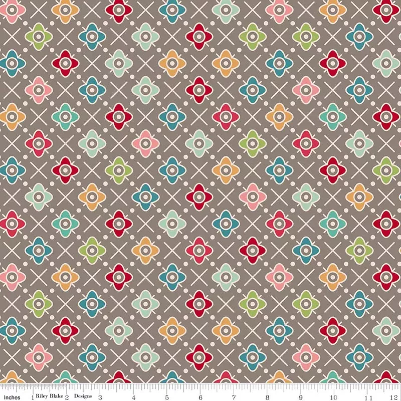 Farmer’s DaughterWide Back Quilting FabricFlower Patch – Rustic – 108″