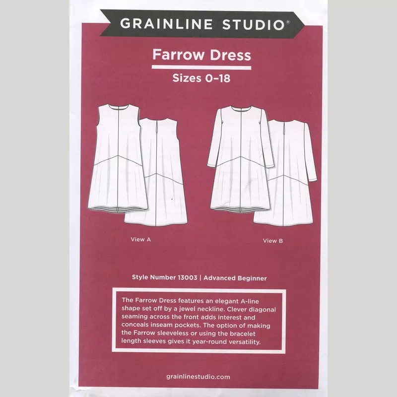 Farrow Dress Pattern - sizes 0-18