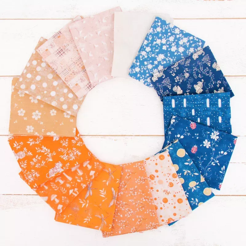Fat Quarter Bundle – 15 Coastal Sunset Shades Precut Cotton Fabrics