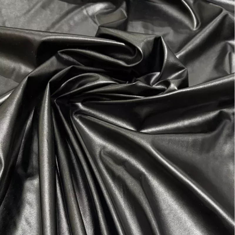 Faux Leather Fabric - Black