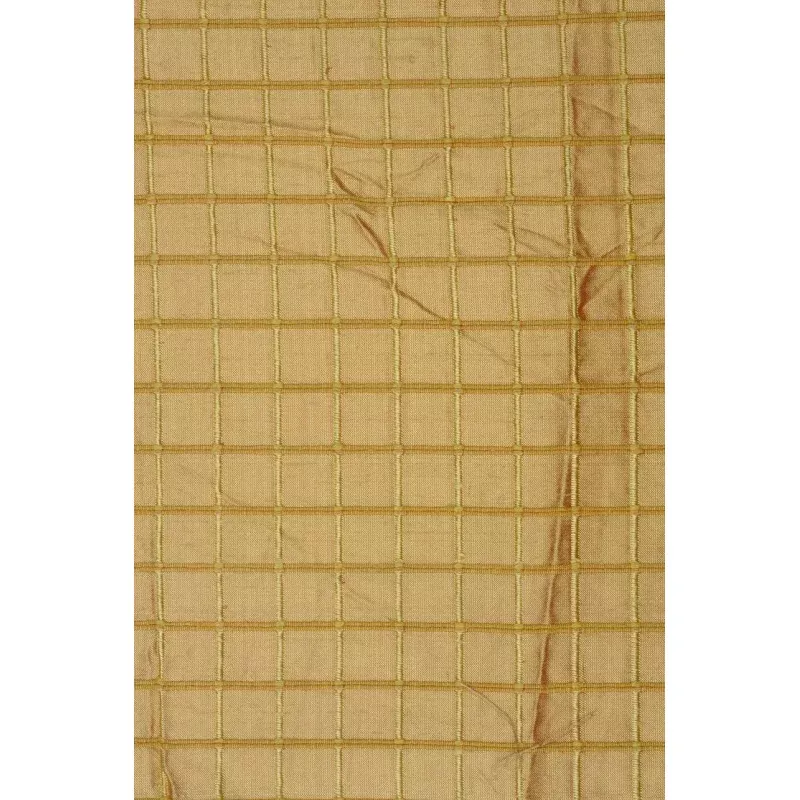 Fiery Yellow Silk Shantung Windowpane 54″ Fabric