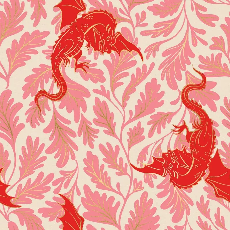 Fire Glow | Ruby Star Society | Dragon Lair Canvas – Dark Ruby Metallic