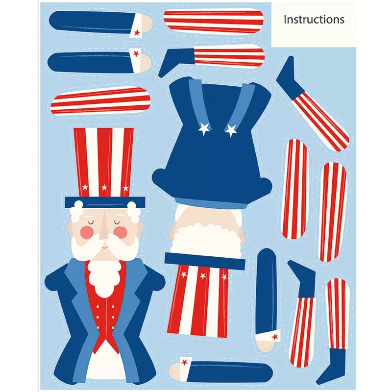 Firecracker Uncle Sam Panel by My Mind’s Eye for Riley Blake Designs