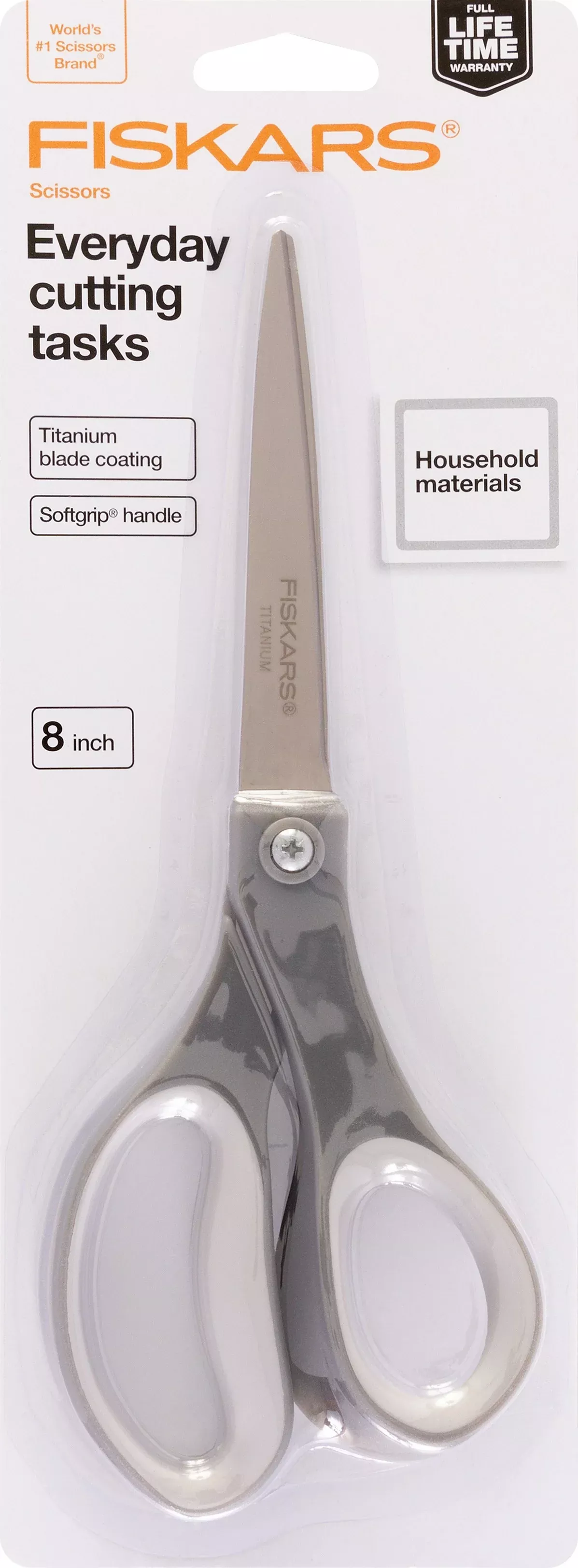 Fiskars Performance 8in Titanium Softgrip Scissors