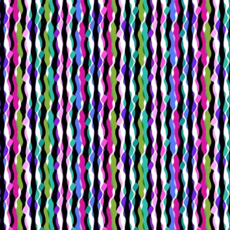 Flock Together Wavy Stripe Jewel Cotton 44"/45" Fabric Per Yard