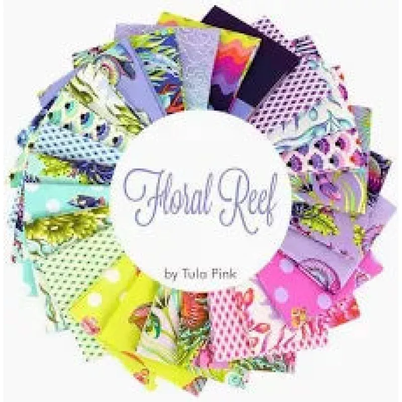 Floral Reef – Quilting Cotton Precut Fabric – Fat Quarter Bundle – 25 Pieces