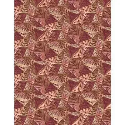 Floralscape – Geometric Red Cotton 44″/45″ Fabric Per Yard