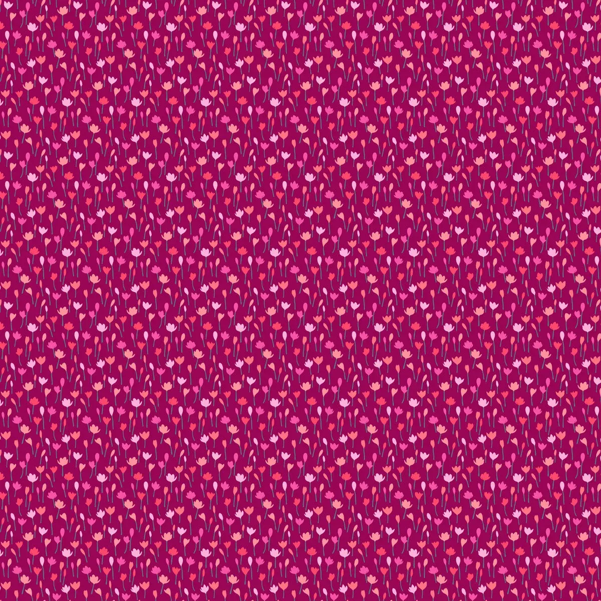 Florescence Crocus Magenta fabric | Pippa Shaw