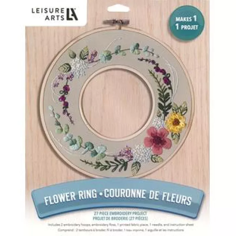 Flower Ring Embroidery Kit