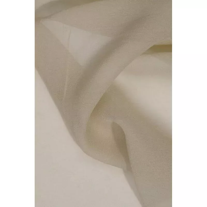 Fog Beige Silk Georgette Fabric