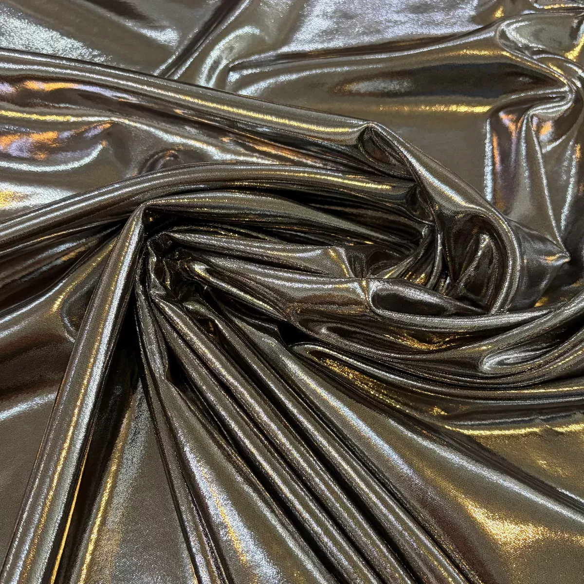 Foil Knit 4-Way Stretch Fabric - Silver