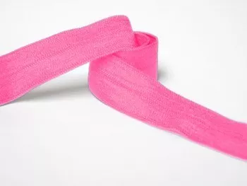 Fold Over Elastic - Shocking Pink #12 - 5/8" wide - 5 yard package