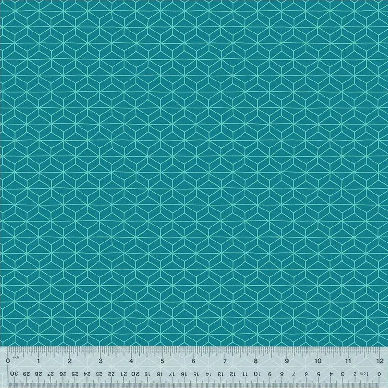 Foundation 2 Conundrum Turquoise fabric
