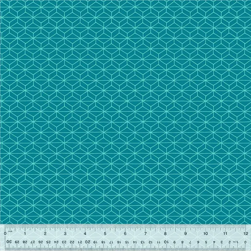 Foundation 2 Shayla Wolf Of Sassafras Lane Designs 54643-22 Turquoise Conundrum Cotton