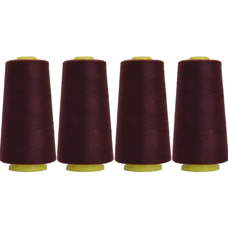 Four Cone Set of Polyester Serger Thread – Mahogany 300 – 2750 Yards Each