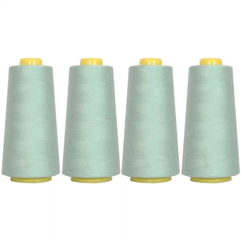 Four Cone Set of Polyester Serger Thread – Sea Foam 208 – 2750 Yards Each