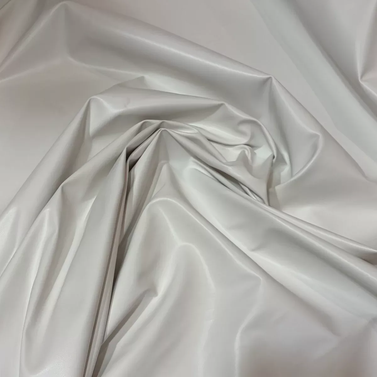 Four Way Stretch Faux Leather - White