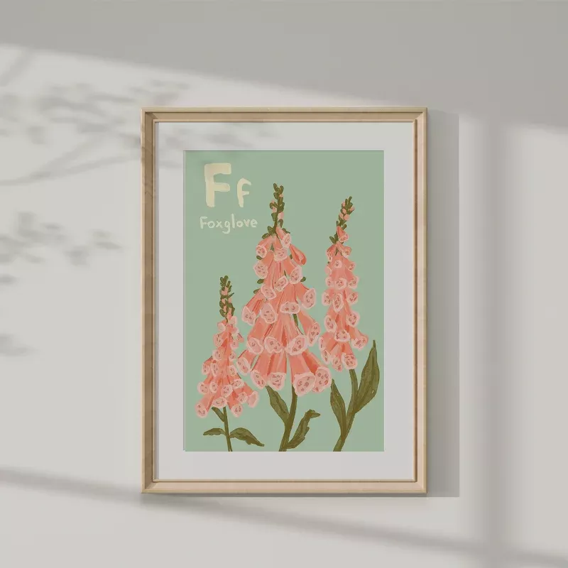 Foxglove Alphabet Print