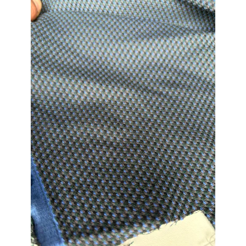 FREDO 028 cotton stretch jacquard navy/cobalt