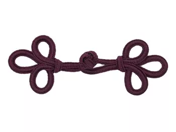 Frog Closure #833 - Tri-loop - Purple #098, 4" x 1.5"