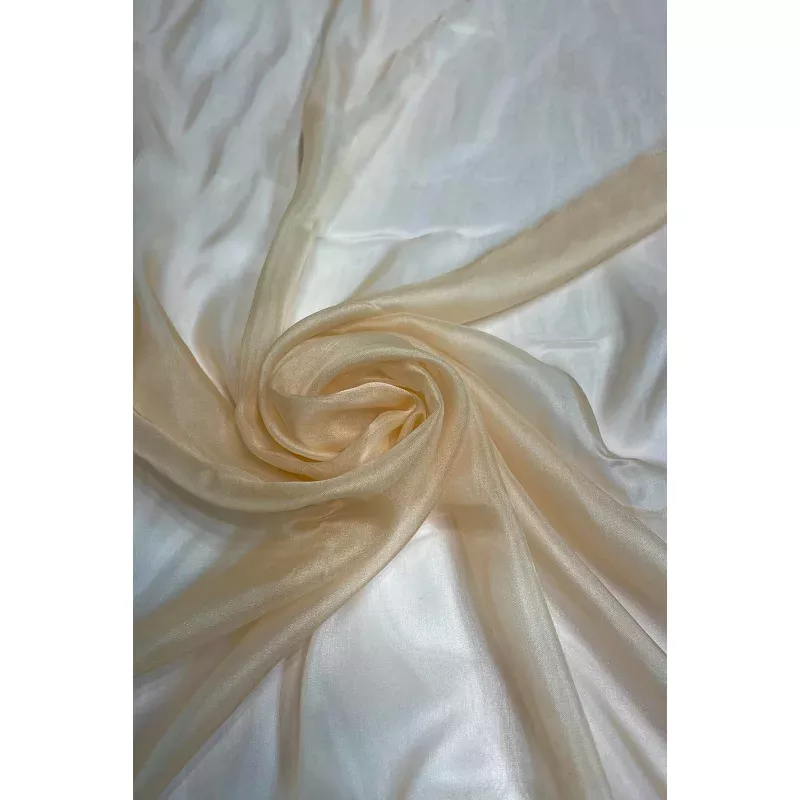 Frosted Almond Silk Chiffon