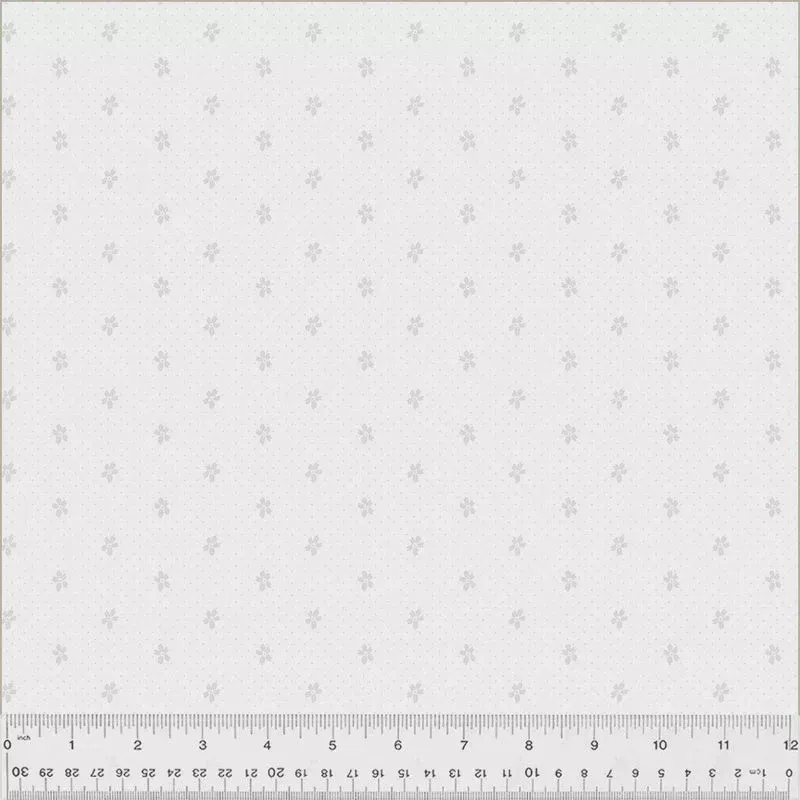 Frosting Pin Dot Ditsy White on White Cotton fabric