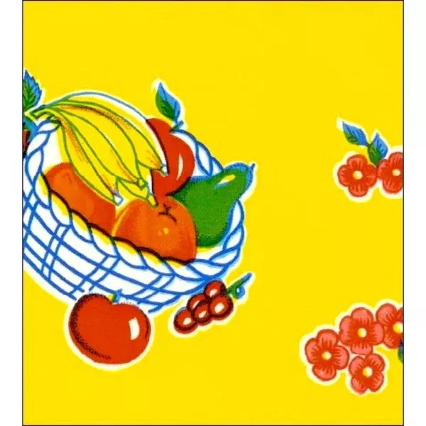 Fruit Basket Yellow Oilcloth Tablecloths