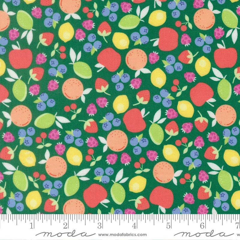 Fruit Salad Emerald Fruit Cup Yardage by Corey Yoder for Moda Fabrics