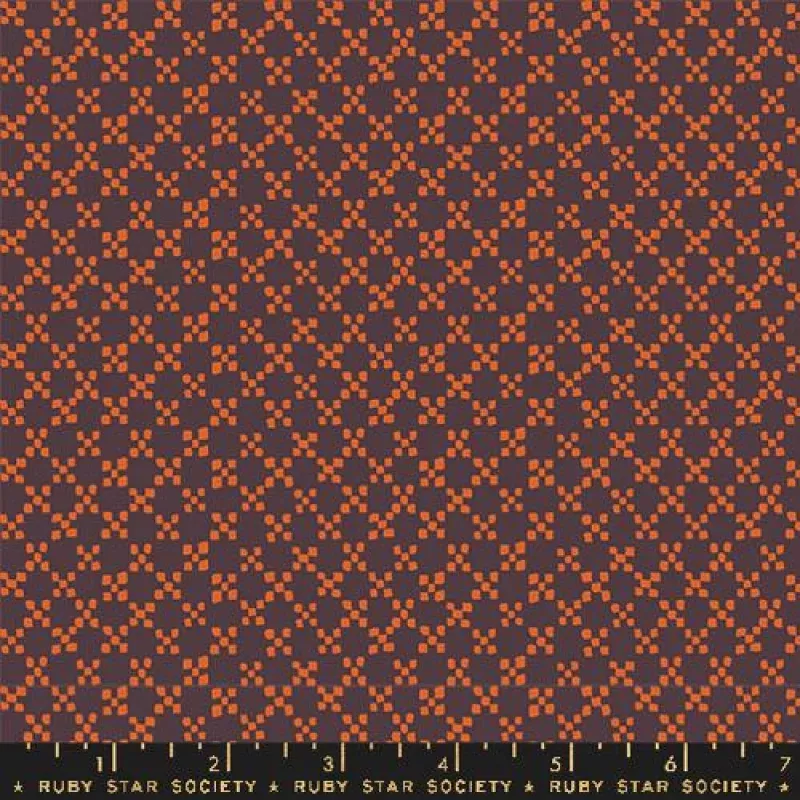 Geometry Tiles Cotton Fabric - Eggplant RS5175 14