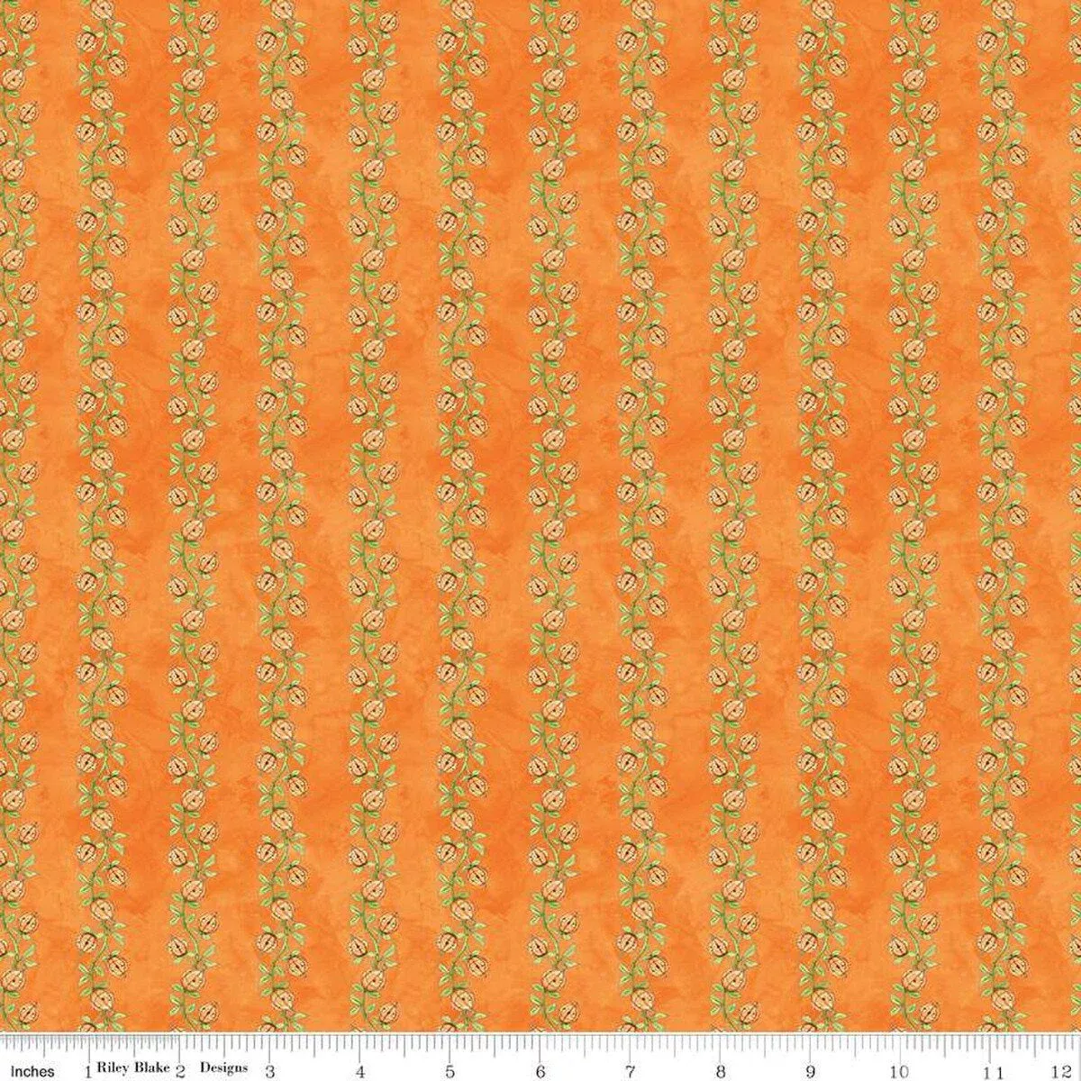 Ghoul Friends Pumpkin Vine Orange fabric – C16053-ORANGE