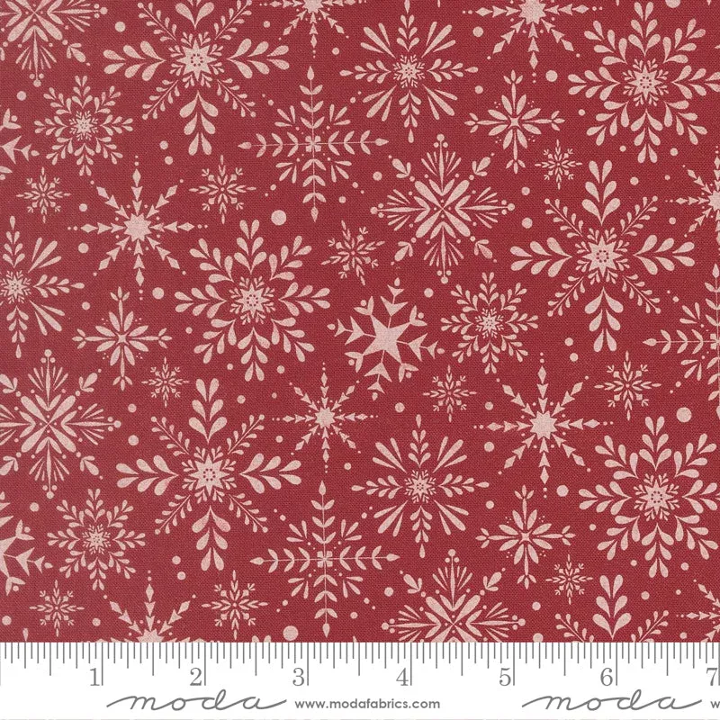 Gingerbread Lane Cranberry Blizzard Yardage by Kiley’s Quilt Room for Moda Fabrics