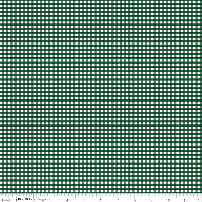 Gingham Christmas 1/8″ Gingham Yardage by Riley Blake Designs