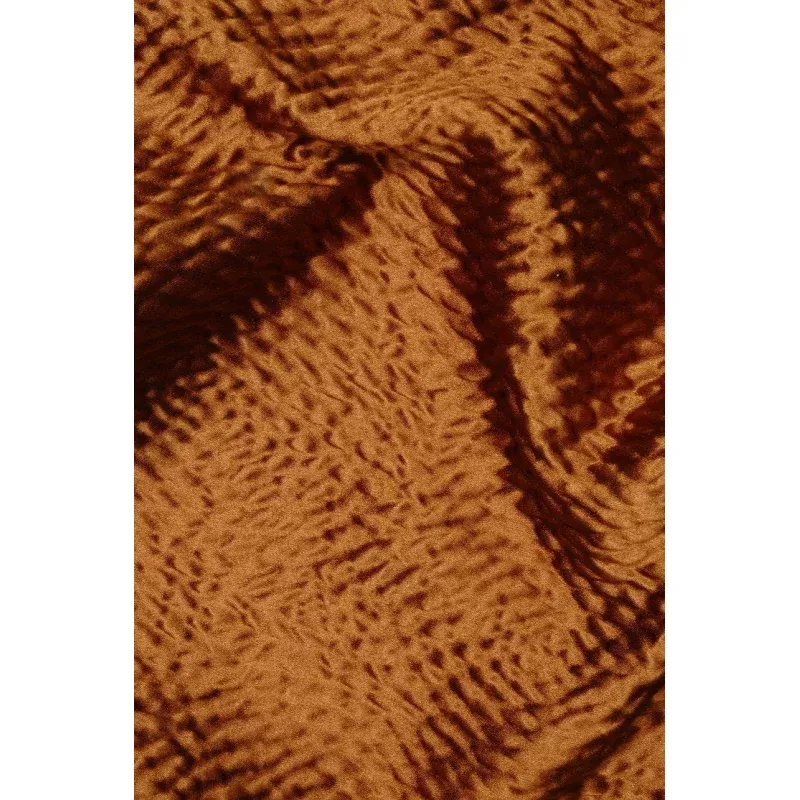 Glazed Ginger Silk Hammered Satin Jacquard Fabric