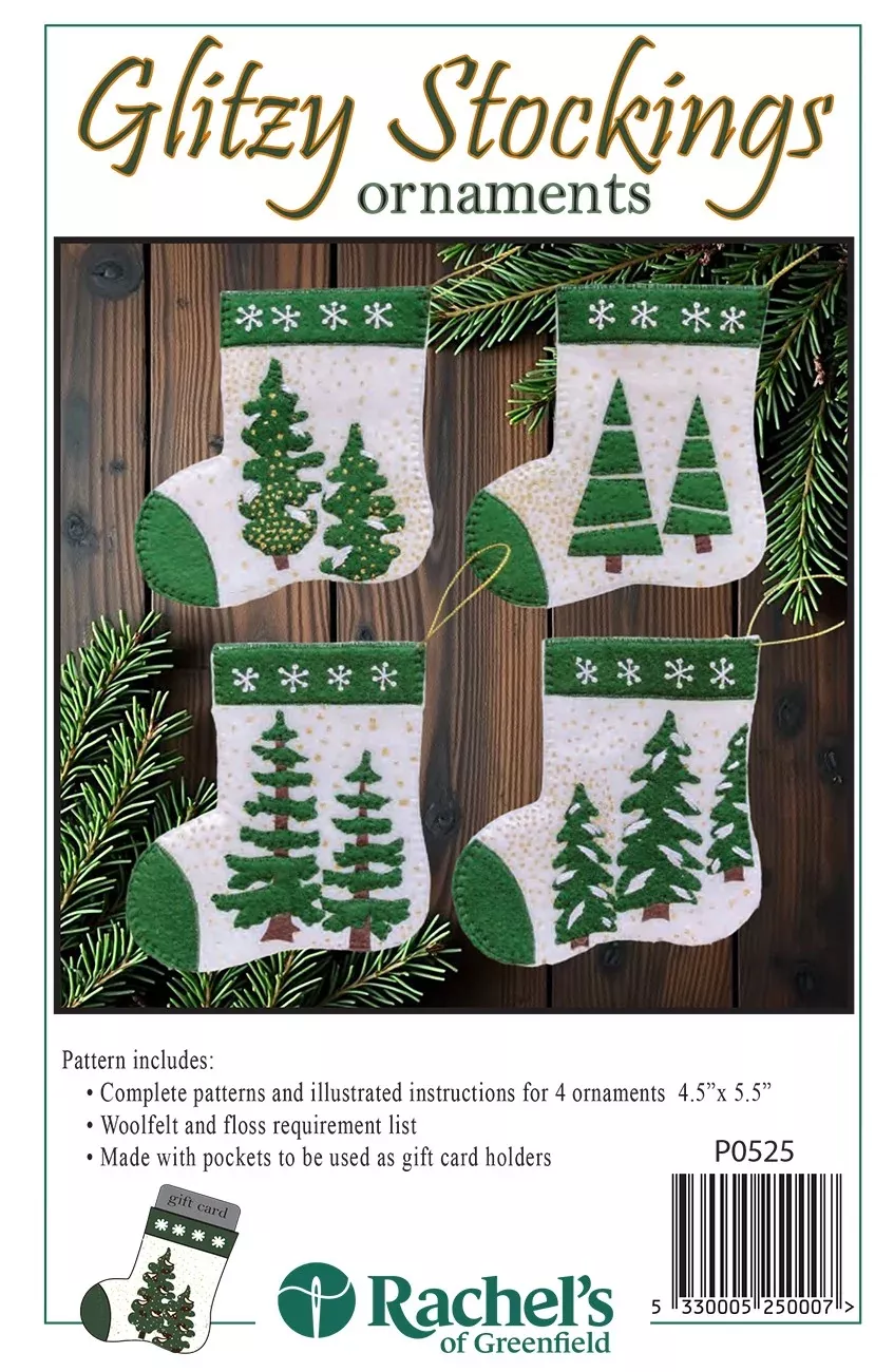Glitzy Stockings Ornaments Pattern