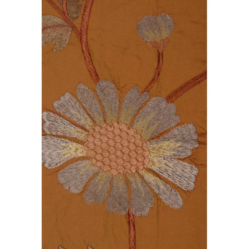 Gold Embroidered Taffeta Silk 505 Fabric
