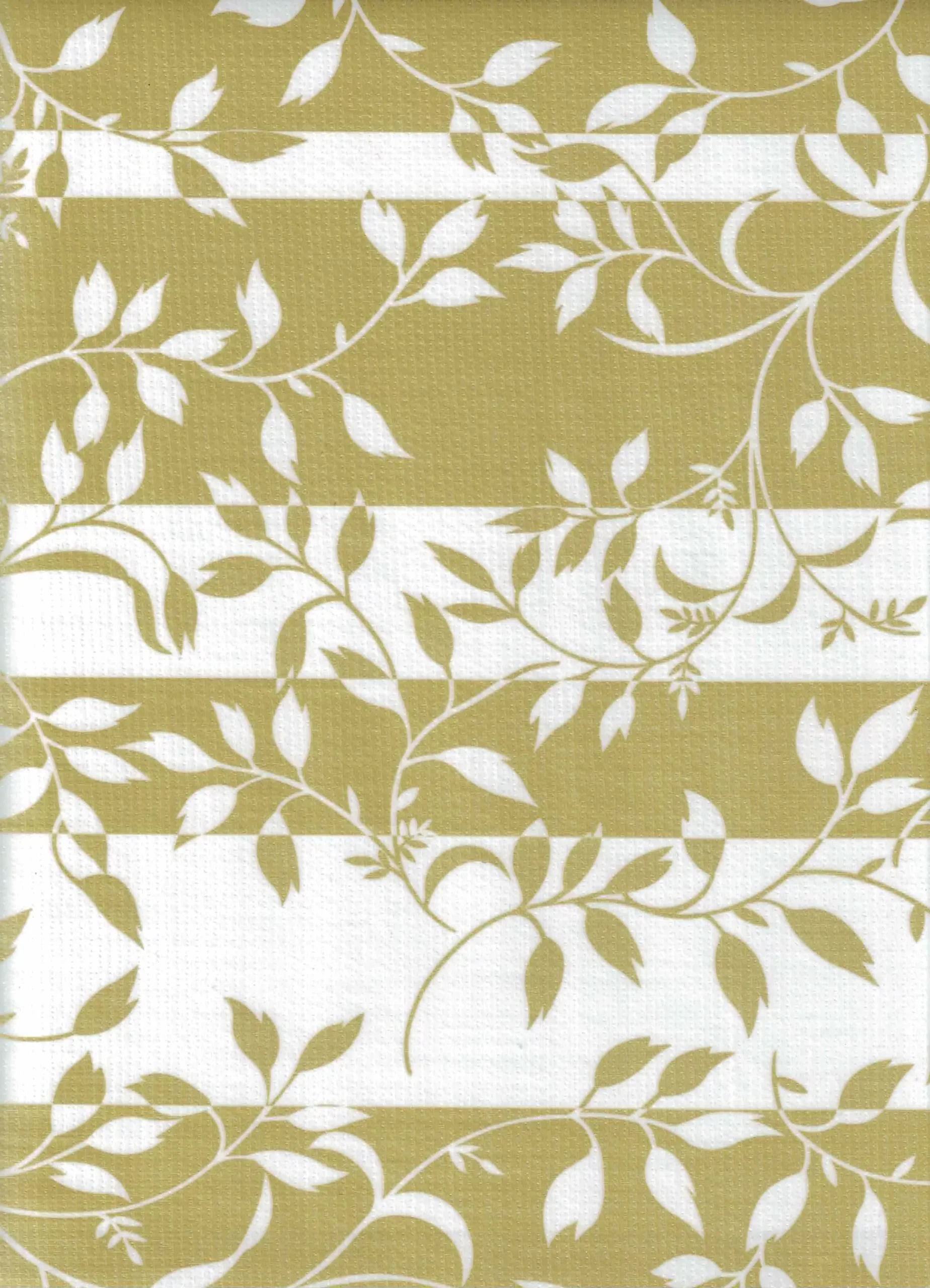 Gold Spanish Vines Oilcloth Fabric - Limited stock