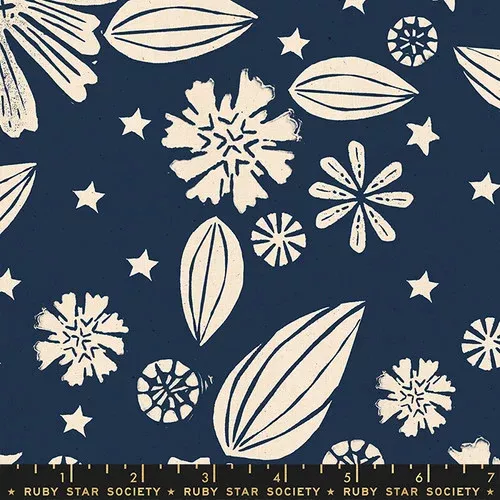 Golden Hour RS4016 12 Navy Floral Moda Ruby Star