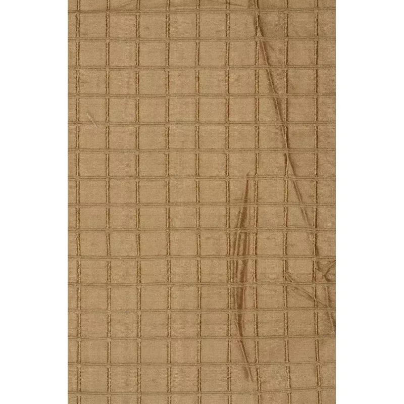 Golden Sand Silk Shantung Windowpane 54″ Fabric