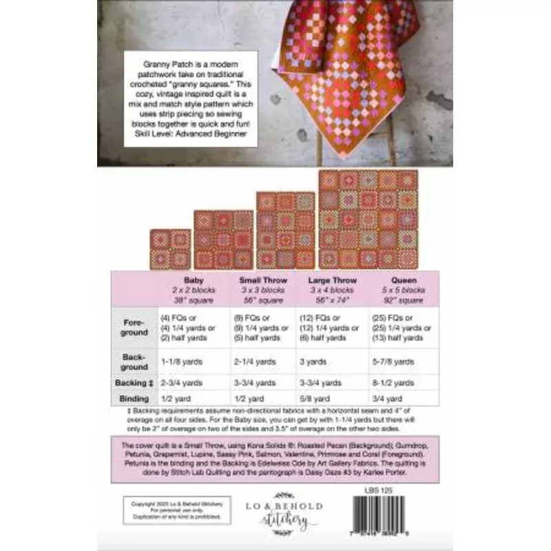 Granny Patch | Quilt Pattern | Lo & Behold Stitchery