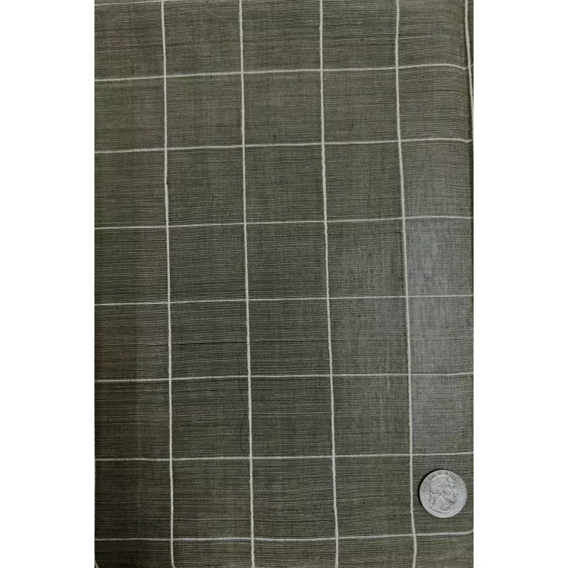 Gray Green Patterned Cotton Novelty COT-057